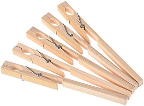 Towashine 5Pcs Bamboo Test Tube Holder Clip Clamps 7.1 Inch