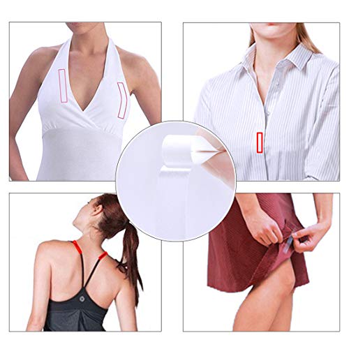 Double Sided Fashion Body Tape For Clothing Dress Wedding Prom Lingerie Tape Adhesive with Dispenser White One Size - Thumbnail 3