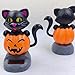 Amosfun Halloween Solar Dancing Toys Pumpkin and Cat Solar Powered Car Ornament Halloween Party Decor