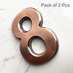 HopeWan 4in Mailbox Numbers #8, Self Adhesive House