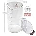 French Press Replacement Glass with Steel Filters by Cafe Crush Club - Fire Hardened Borosilicate Beaker - 34 Ounce | 1 Liter Size with Black Measures