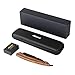 Straight Edge Razor AKUNSZ Professional Black Barber Straight Razor with 100 Single Edge Razor Blades and Barbers Razor Case - High-Quality Garapa wooden Handle