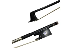 yinfeel 1pcs of 4/4 carbon fiber violin bow,blue,pink,green,white,coffee coulour white horse hair for adult (black)