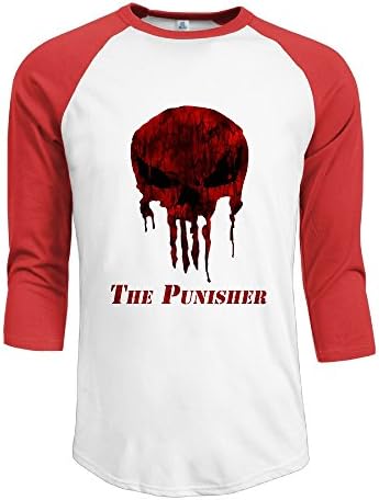 Men's Plain Raglan T Shirts The Punisher Skull Logo