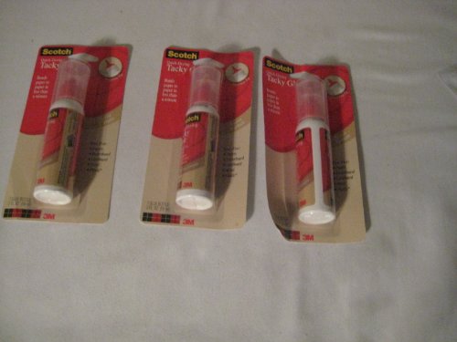 3M 6052 Tacky Glue,Quick Drying,Dries Clear,Nontoxic,Acid-free,2 oz (3 pack)