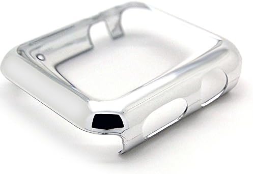 iWatch band:Krimis for applewatch Band Replacement with silver Adapter clasp bling Bracelet Strap for iwatch 38/42mm Sports and Edition (S2case 42mm silver)