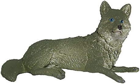 MAMEJO NATURE 5 inch Grey Wolf Realistic Rubber Replica