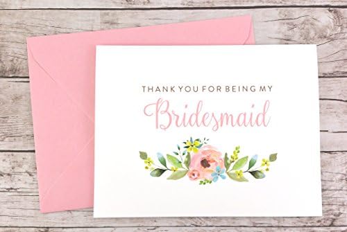 Thank you for being my Bridesmaid Card, Bridesmaid Gift, Wedding Card (FPS0013)