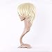 MapofBeauty Synthetic Side Bangs Short Straight Party Cosplay Wig (Light Blonde)