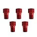 InnoLife 5 Pcs Aluminum PRESTA to SCHRADER Converter Car Valve Adapter Bicycle Bike Tube Pump Air Compressor Tools (Red)