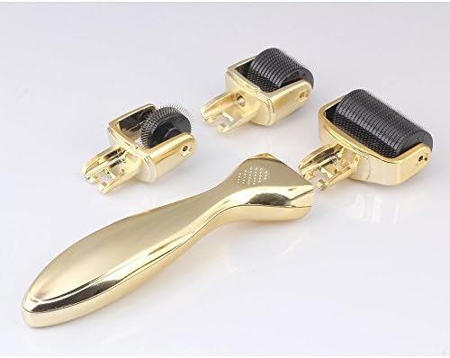Luxury Titanium Derma Kit with Gold handle and 0.5mm 1mm and 1.5mm titanium derma pins