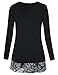 Timeson Tunic for Leggings, Women's Loose Tunic Tops Comfy Flattering Blouse Shirt Black L