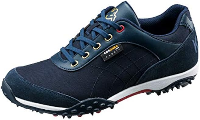 Amazon Co Jp Kappa 機能性コーデュラゴルフシューズ 抜群の耐久力を誇るコーデュラ素材使用 防水 幅広 クッション性 Cordura 3e シューズ カッパ Kpgl011x 当店限定モデル 26 5cm Navy シューズ バッグ