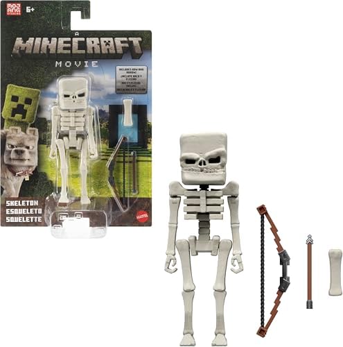 Action Figure Minecraft Film - Garrett 8,3 Cm - Personaggio Posabile Con Accessori - Set Ispirato Al Film - Regalo Per Bambini 6+ Anni - 4