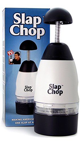 Original Slap Chop Slicer  Stainless Steel Blades  Vegetable Chopper Gadget  Mini Chopper for Salads  Kitchen Accessory