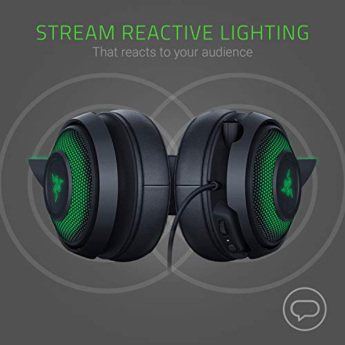 Razer-Kraken-Kitty-Cuffie-da-Gioco-USB-con-Illuminazione-Cromata-Nero