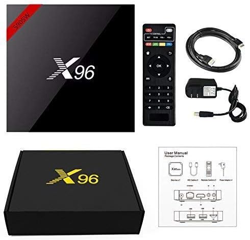 [2019 Latest Version] SHOEKI X96 4K Android 7.1 TV Box 1GB 8GB AMLOGIC S905W Quad CORE Support 2.4G WiFi H.265 X96 Media Player
