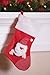 Stuffed Santa Claus Plush Christmas Stocking by Clever Creations | Red with White Fur Trim | Dimensional Face and Hat | Patchwork Toe | Soft Plush Felted Cloth | Festive Holiday Décor | Measures 16.5”