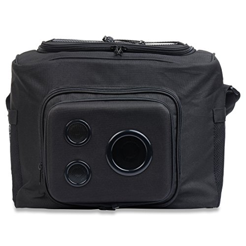 The #1 Cooler with Speakers on Amazon. 15-Watt Bluetooth Speakers & Subwoofer for Parties/Festivals / Boat/Beach. Rechargeable, Works with iPhone & Android (Black, 2018 Edition)