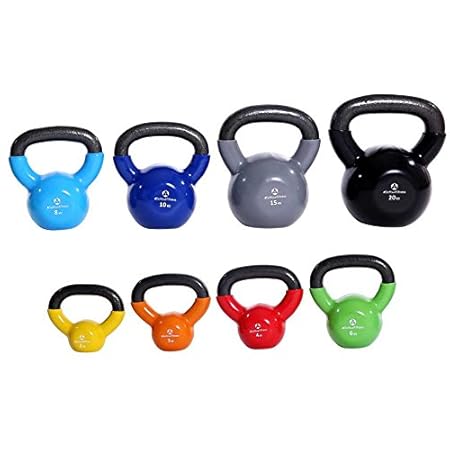 #DoYourFitness Kettlebell »Kolossos« Kugelhantel 2kg bis 20 kg/Handgewicht 100% Eisen mit Vinyloberfläche/Studio-Qualität/Kra