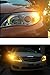 AMAZENAR 2-Pack 1156 BA15S P21W 1141 1003 1073 1095 Extremely Bright Amber/Yellow LED Light Non-Polarity 10-30V-DC 5050 18 SMD Replacement Bulb For Turn Signal Light Lamps