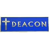 Deacon Badge Lapel Pin with a Cross &amp; Magnetic Back - Set of 2 by Sterling Gifts