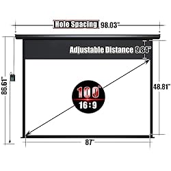 Aoxun 100" Motorized Projector Screen - Indoor and