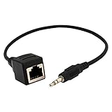 Wpeng 3.5mm 1/8" Stereo Male Plug to RJ45 Female