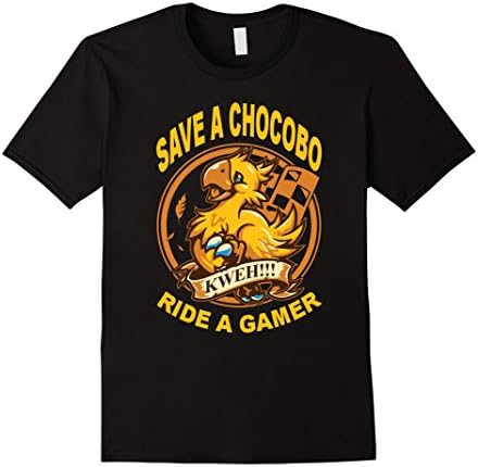 Men's Save a chocobo, ride a gamer Medium Black