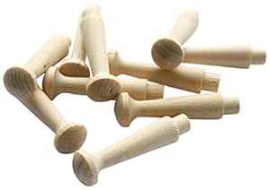 Amazon.com: Block Wooden Pegboard Pegs, Natural Wood: Home & Kitchen