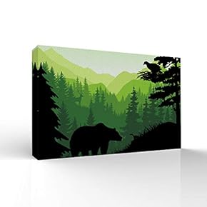 Canvas Wall Art-Quiet Tropical Forest-Canvas Prints Home Artwork Decoration for Living Room,Bedroom - 16x24 inches