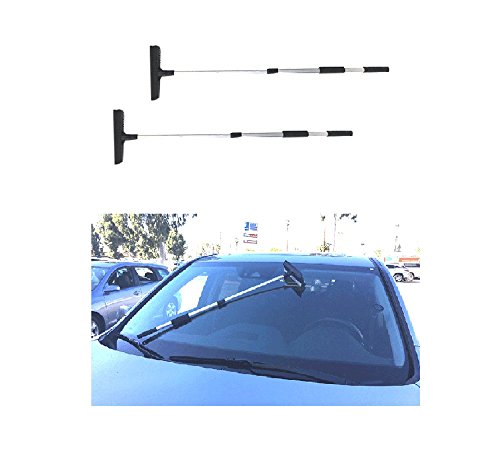 UI PRO TOOLS Extendable Up to 36 Inches Pole Telescopic Handle Squeegee Window Glass Cleaner Car Auto Truck Windshield Squeegee - 3 Set