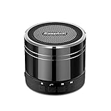 EasyAcc Mini Bluetooth Speaker, Portable Rechargeable Wireless Bluetooth Speaker Microphone Support Micro SD Card Playing & FM Function - Black