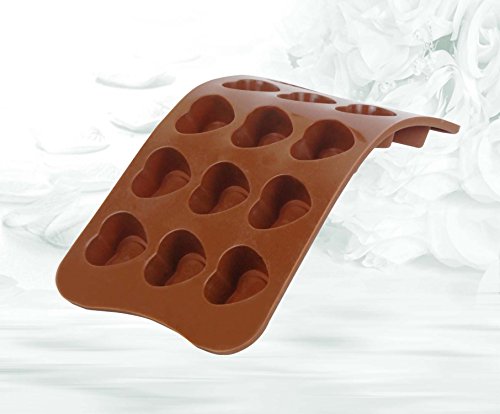 Krishna Handmade INDIAN Silicone Chocolate Mould/100% Foodgrade Jelly and Chocolate Mould/Silicone Baking Moulds/Heart Shaped Tray/Colour : BROWN/Best Gift for Friends/[Krish-Misc-PL07] - Thumbnail 4