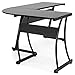 Best Choice Products 3-Piece L-Shaped Corner Computer Desk Workstation w/Metal Frame, Foot Pads, Black