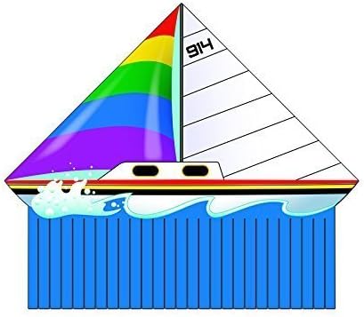 Mazaa DeltaXT 54" 2-D Nylon Kite, Sailboat &amp; Tropical Fish, 2 Piece