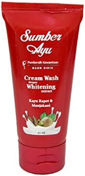 Sumber Ayu Cream Wash Whitening Kayu Rapet & Manjakani, 40ml (Pack of 2)
