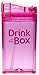 Precidio Design Drink in the Box Eco-Friendly Reusable Drink and Juice Box Container, 8oz (Pink)
