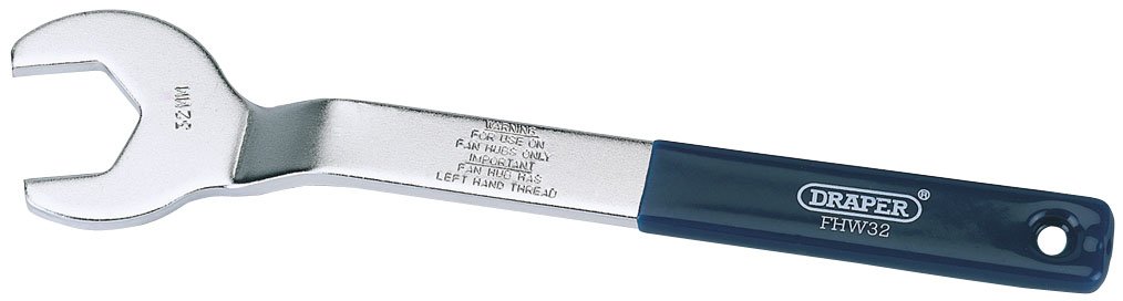 Draper 52581 Thermo Viscous Fan Hub Nut Wrench for BMW and Ford Vehicles, 32mm , Blue