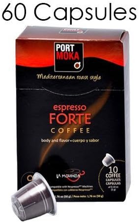 Espresso Forte Coffee Capsules (Multipack - 60 Pods) Nespresso Compatible Capsules - N-size Compatible