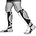 Meister Edge Leather Instep Shin Guards w/Gel Padding (Pair) - White - Small/Medium
