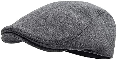 JANGOUL Men Wool Blend 8 Panel Newsboy Cap Tweed Cabbie Hat Snap