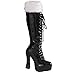 Amscan 848025 Black Santa Plush Fabric Boot Cuffs, 1 Pair, Party Costume