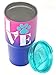 Kodi Lifestyle Collection 30 Ounce Large|Paw Love Dog and Cat Stainless Steel Travel Tumbler|Hot and Cold|Temperature Retention|Ombre Dipped Pink and Purple|Teal Lid for Straw|Dog Cat Mom Lover Rescue