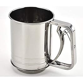Goldenvalueable Flour Sifter Sieve Stainless Steel Two Layers for Baking Small (2-Cup)