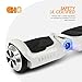CHO Electric Self Balancing Dual Motors Scooter Hoverboard with Built-in Speaker and LED Lights - UL2272 Certified (4.5 Inch White)
