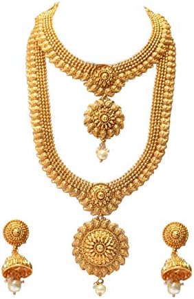 Swarajshop Copper Gold-Plating Necklace Set for Women's