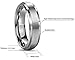 CROWNAL 6mm 8mm 10mm Tungsten Wedding Band Ring Men Women Polished Beveled Edge Matte Brushed Finish Center Silver/Rose Gold Tone Comfort Fit Size 5 to 17