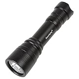SecurityIng Waterproof 1000Lm XM-L2 U2-1A LED IP68 Diving Flashlight 250M Lighting Distance Maximum 150 Meters Underwater Distance with Magnetic Switch (Without Battery)