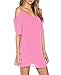 lymanchi Women Chiffon Cut Out Cold Shoulder Summer Trumpet Sleeve Spaghetti Straps Dress Top